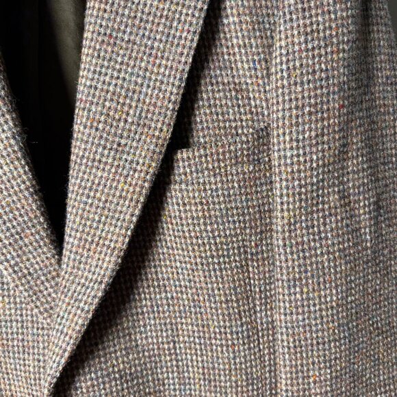 Harris Tweed Blazer Mens Brown Beige Pure Scottish Wool Herringbone Tweed - Picture 5 of 13